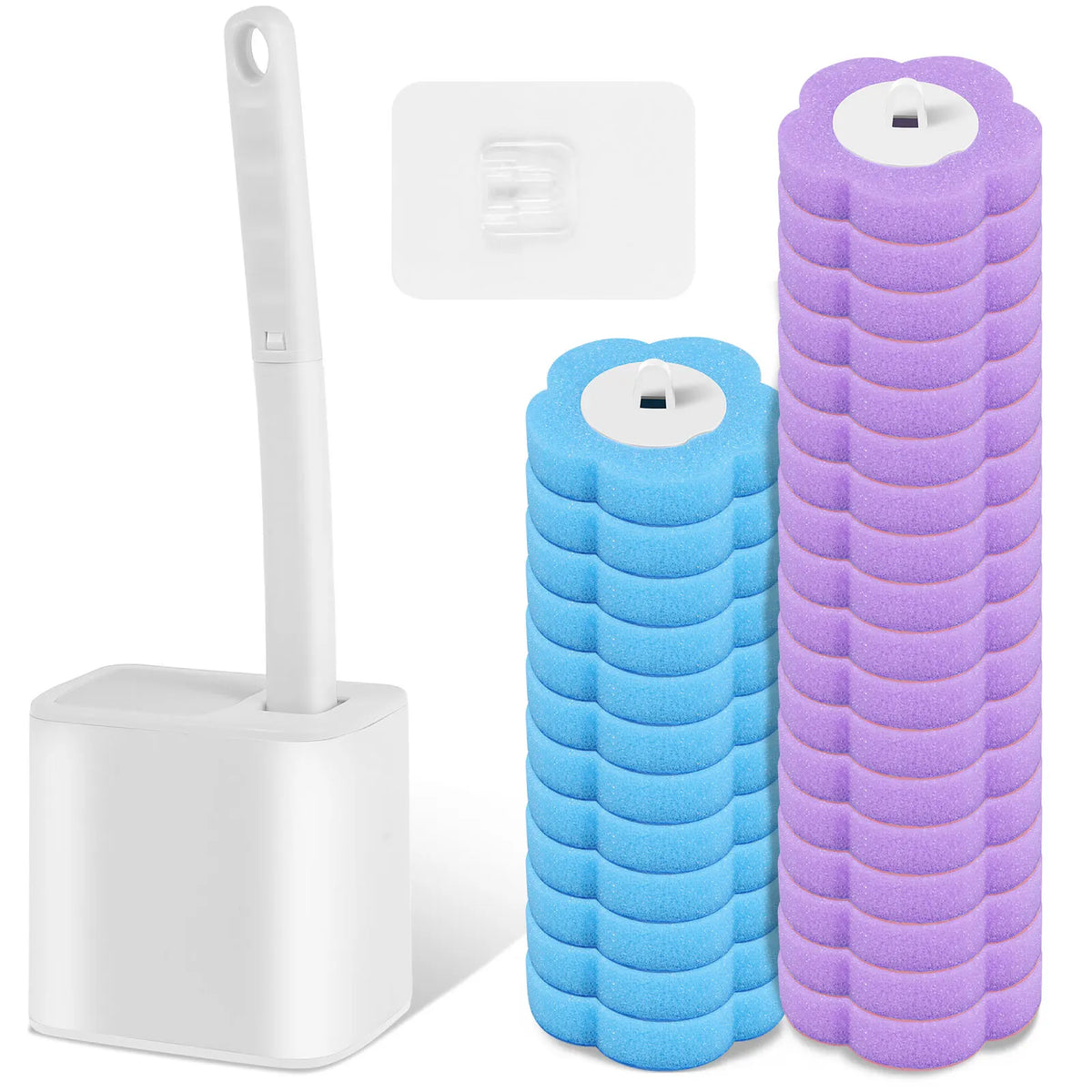 Brosse de toilette à têtes jetables