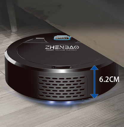 Robot aspirateur nettoyant le plancher d'un salon