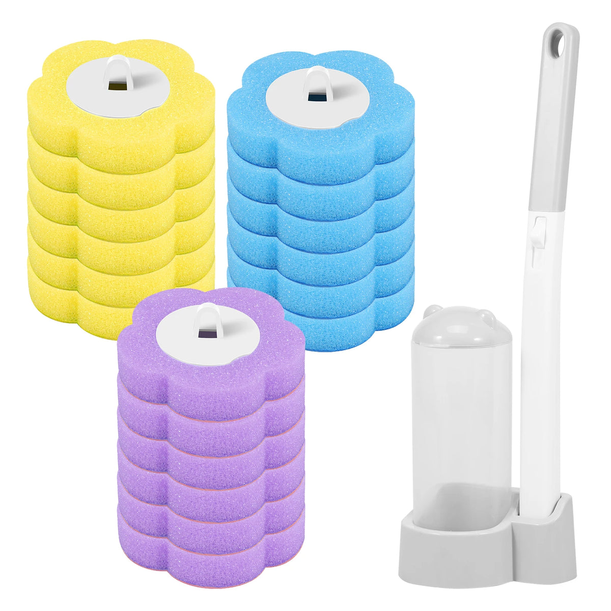 Brosse de toilette à têtes jetables