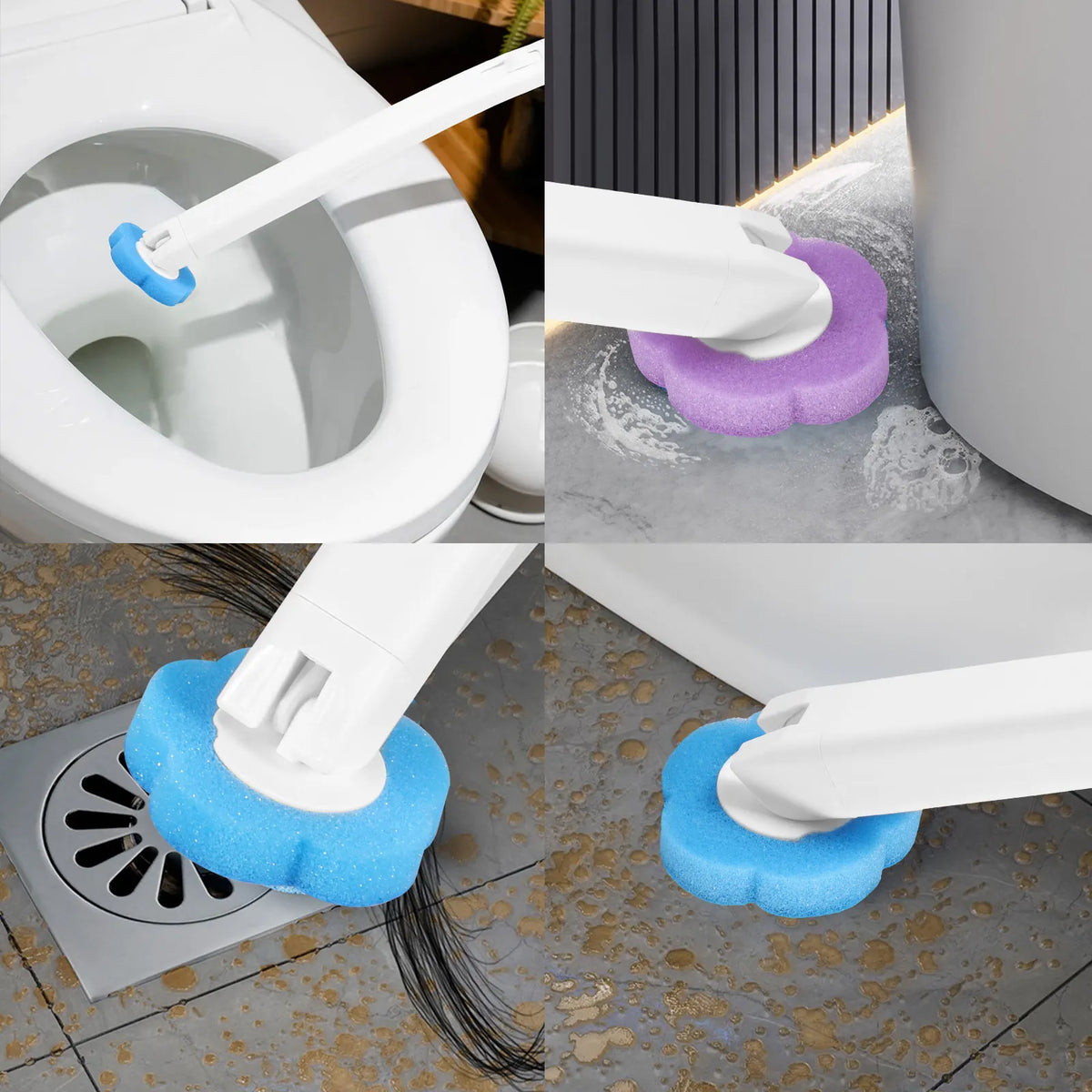 Brosse de toilette à têtes jetables