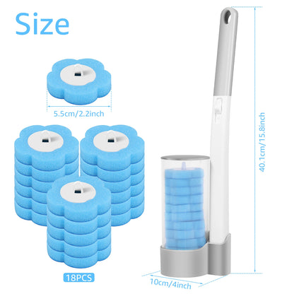 Brosse de toilette à têtes jetables