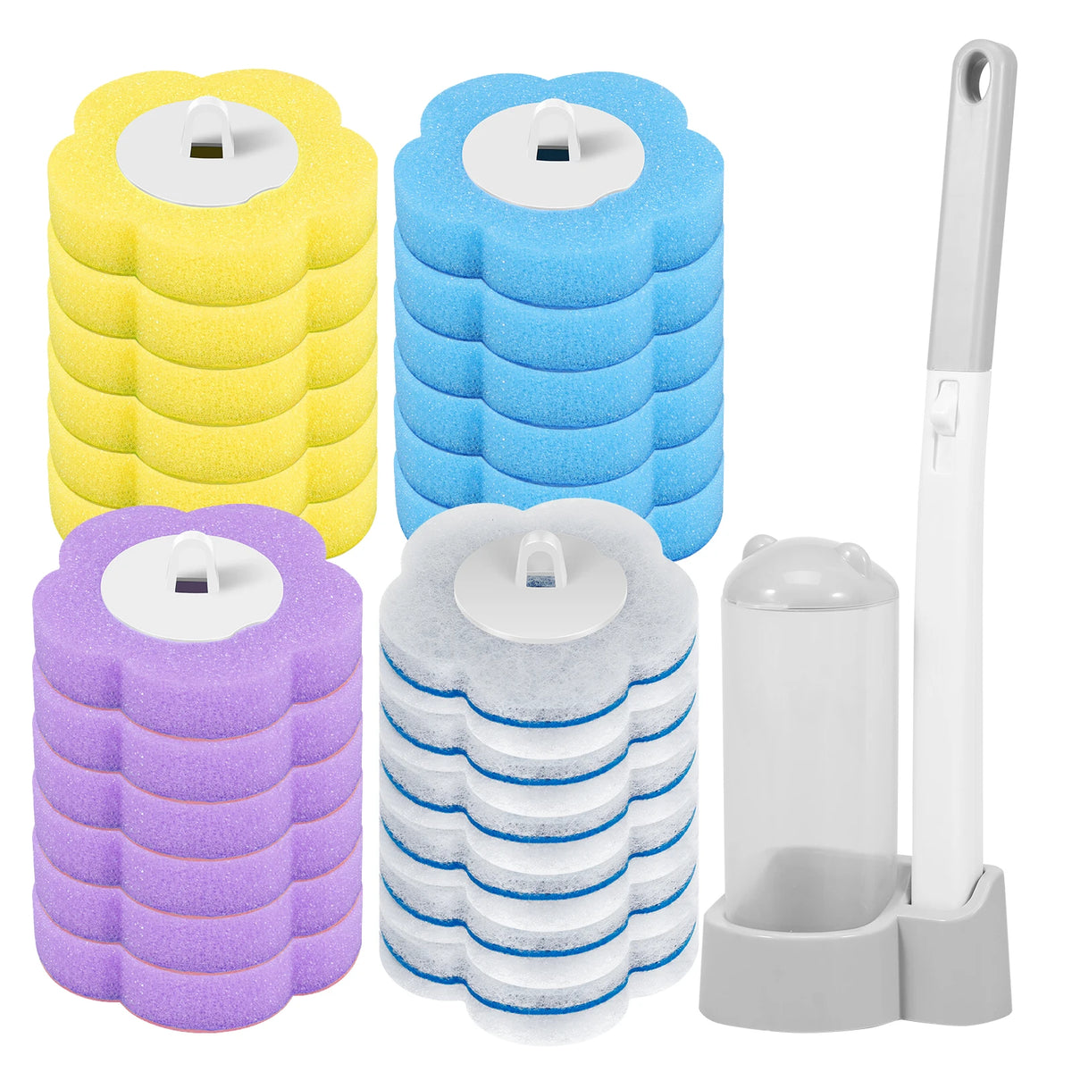 Brosse de toilette à têtes jetables