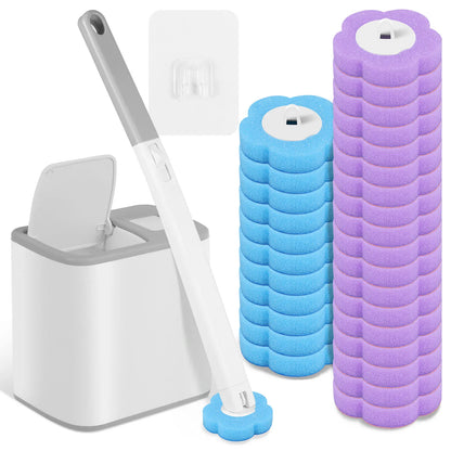 Brosse de toilette à têtes jetables